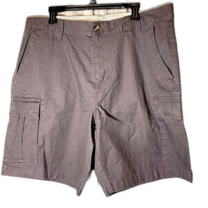 Saddlebred canvas twill cotton shorts cargo 9" inseam size 42 gray‎ NWT stretch